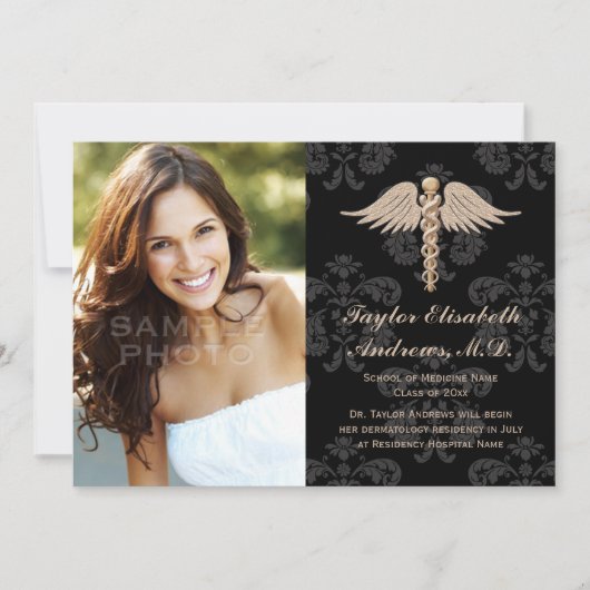 Aankondiging Afstuderen Aqua Blue Medical School (Voorkant)