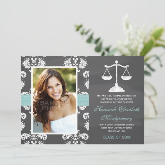 AANKONDIGING AFSTUDEREN AQUA WET SCHOOL CHALKBOARD (Staand voorkant)