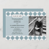 Aankondiging Afstuderen Argyle Preppy Foto (Voorkant / Achterkant)