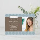 Aankondiging Afstuderen Argyle Preppy Foto (Staand voorkant)