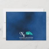 Aankondiging Afstuderen blauw en gouden Football (Achterkant)