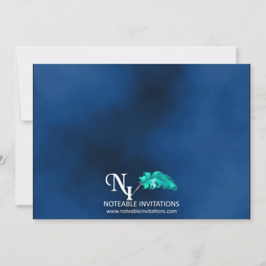 Aankondiging Afstuderen blauw en gouden Football (Achterkant)