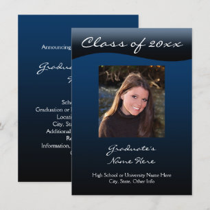 Aankondiging Afstuderen Blauwe en Zwarte Golf