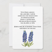 Aankondiging Afstuderen Bluebonnets Floral Texas (Achterkant)