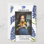 Aankondiging Afstuderen Bluebonnets Floral Texas (Voorkant)