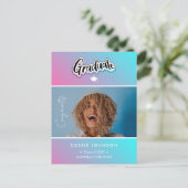 aankondiging afstuderen briefkaart (Staand voorkant)