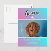 aankondiging afstuderen briefkaart (Voorkant / Achterkant)