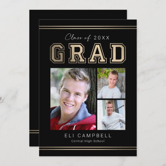 Aankondiging Afstuderen Bright Varsity (Voorkant / Achterkant)