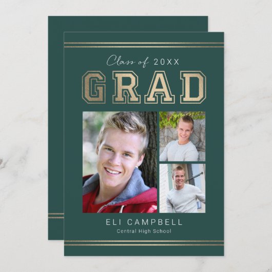 Aankondiging Afstuderen Bright Varsity (Voorkant / Achterkant)