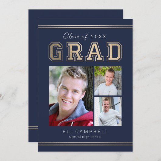 Aankondiging Afstuderen Bright Varsity (Voorkant / Achterkant)