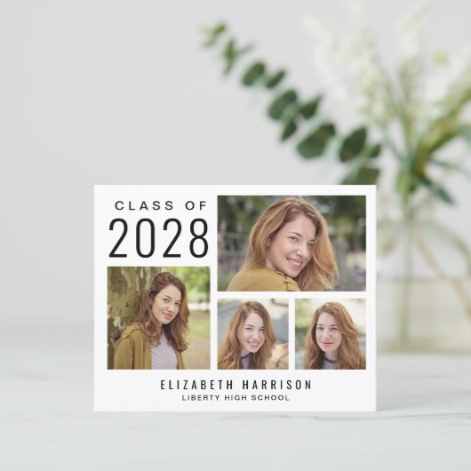 Aankondiging Afstuderen budgetfotocollage (Staand voorkant)