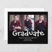 Aankondiging Afstuderen budgetfotocollage (Voorkant / Achterkant)