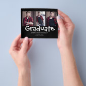 Aankondiging Afstuderen budgetfotocollage Flyer (Hand)