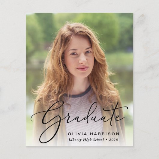 Aankondiging Afstuderen budgetfotoscript (Voorkant)