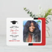 Aankondiging Afstuderen DOUANE COLOR-foto (Staand voorkant)