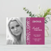 Aankondiging Afstuderen dramatic Damask 2011 (Staand voorkant)