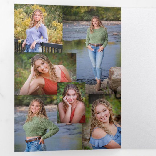 Aankondiging afstuderen drieledige uitnodiging (Binnenzijde eerst)