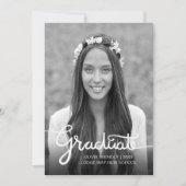 Aankondiging Afstuderen Elegant modern script (Voorkant)