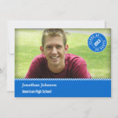 Aankondiging Afstuderen Elegant Stamp Foto (Voorkant)