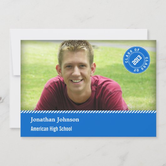 Aankondiging Afstuderen Elegant Stamp Foto (Voorkant)