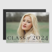 Aankondiging Afstuderen Elegant Type Foto (Voorkant / Achterkant)