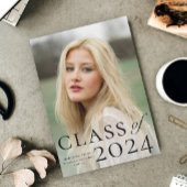 Aankondiging Afstuderen Elegant Type Foto