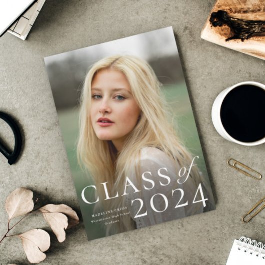 Aankondiging Afstuderen Elegant Type Foto