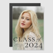 Aankondiging Afstuderen Elegant Type Foto (Voorkant / Achterkant)