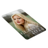 Aankondiging Afstuderen Elegant Type Foto Magneet (Rechterzijde)