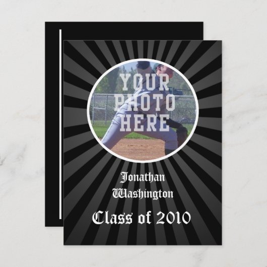 Aankondiging Afstuderen elk jaar~ Black Spotlight (Voorkant / Achterkant)