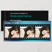 Aankondiging Afstuderen elk jaar ~ Blue Film (Voorkant / Achterkant)