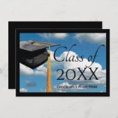 Aankondiging Afstuderen elk jaar~ Blue Sky (Voorkant / Achterkant)