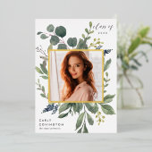 Aankondiging Afstuderen Eucalyptus & Sage Folie (Staand Voorkant)