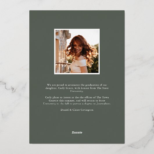 Aankondiging Afstuderen Eucalyptus & Sage Folie (Achterkant)