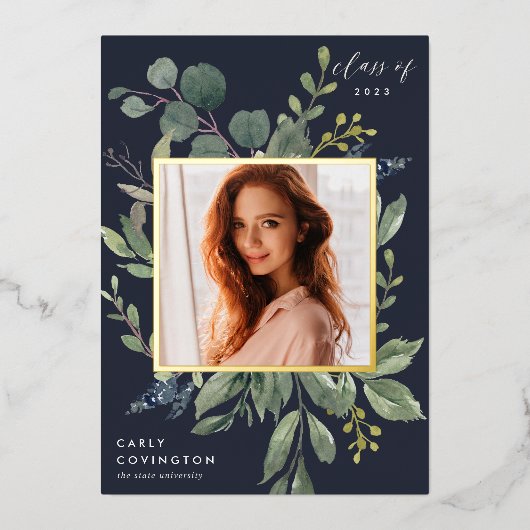 Aankondiging Afstuderen Eucalyptus & Sage Folie (Voorkant)