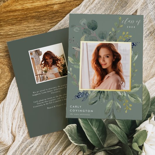 Aankondiging Afstuderen Eucalyptus & Sage Folie