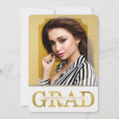 Aankondiging afstuderen Faux Gold Vertical Foto (Voorkant)