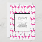 Aankondiging Afstuderen Flamingo Tropical Photo  (Achterkant)