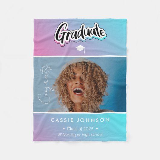 aankondiging afstuderen fleece deken (Voorkant)