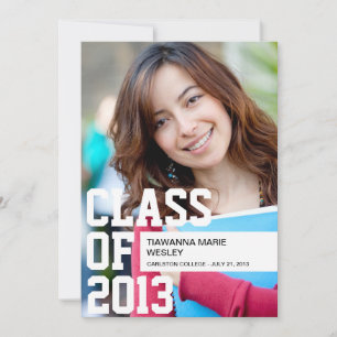 Aankondiging afstuderen foto