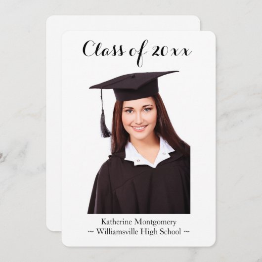 Aankondiging afstuderen foto (Voorkant / Achterkant)