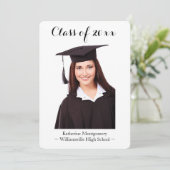 Aankondiging afstuderen foto (Staand voorkant)