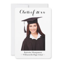 Aankondiging afstuderen foto