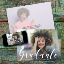 Aankondiging afstuderen foto