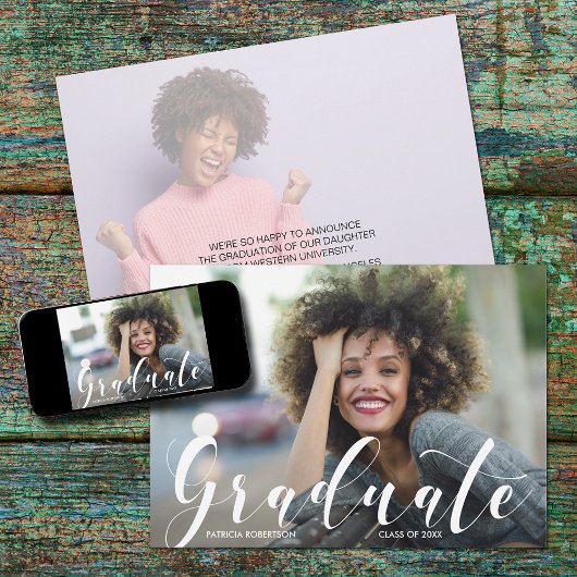 Aankondiging afstuderen foto