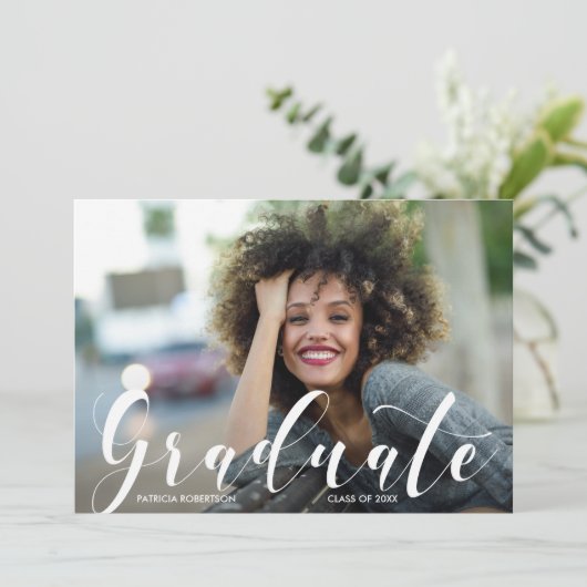 Aankondiging afstuderen foto (Staand voorkant)