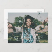 Aankondiging afstuderen foto briefkaart (Voorkant / Achterkant)