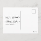 Aankondiging afstuderen foto briefkaart (Achterkant)