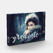 Aankondiging afstuderen Foto Elegant Script Chic (Links)