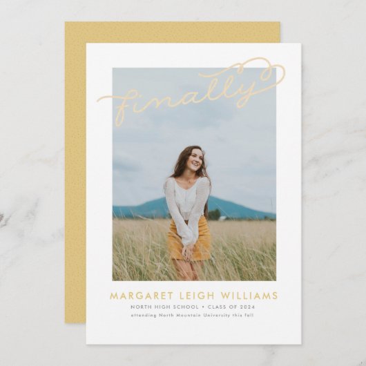 Aankondiging Afstuderen foto's (Voorkant / Achterkant)